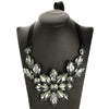 Multicolor Flower Choker Necklace for Women Ribbon Rope Necklace Collars Big Crystal Statement Necklace Jewelry Collier Femme