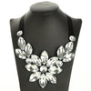 Multicolor Flower Choker Necklace for Women Ribbon Rope Necklace Collars Big Crystal Statement Necklace Jewelry Collier Femme