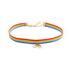 Multicolor Rainbow Necklace For Women Polyester Choker Necklace Cloud Light Jewelry Gifts 30cm(11 6/8") long, 1 Piece