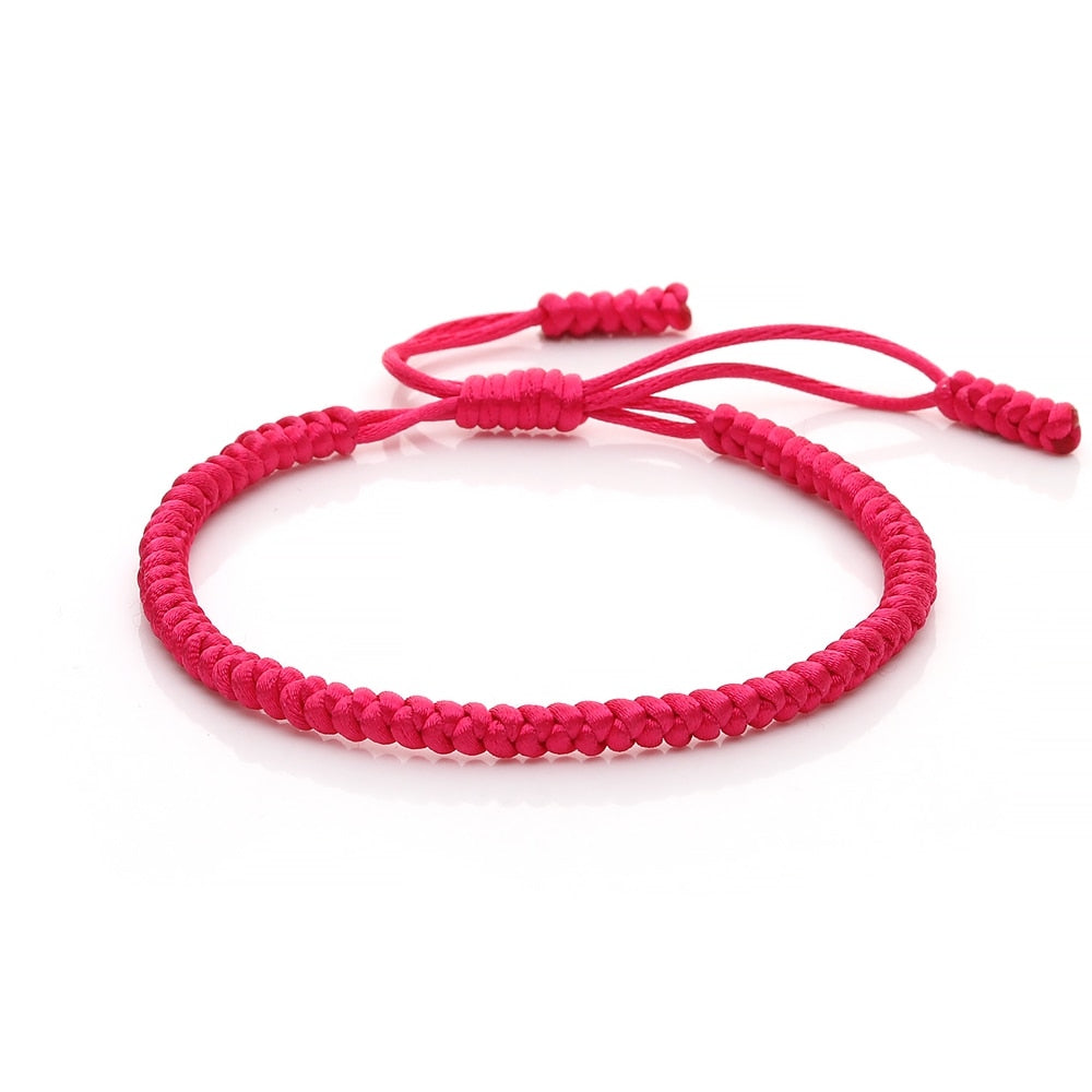Multicolor Rope Lucky knots Bracelets Women Men Charm Woven Handmade Bangles Braided Adjustable Size Buddhism Jewelry Pulseras