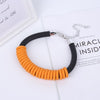Multicolor Rubber Choker Necklace Women Punk MultiCircle Short Statement Necklaces Wedding Accessories Match Cloth Chokers