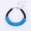 Multicolor Rubber Choker Necklace Women Punk MultiCircle Short Statement Necklaces Wedding Accessories Match Cloth Chokers