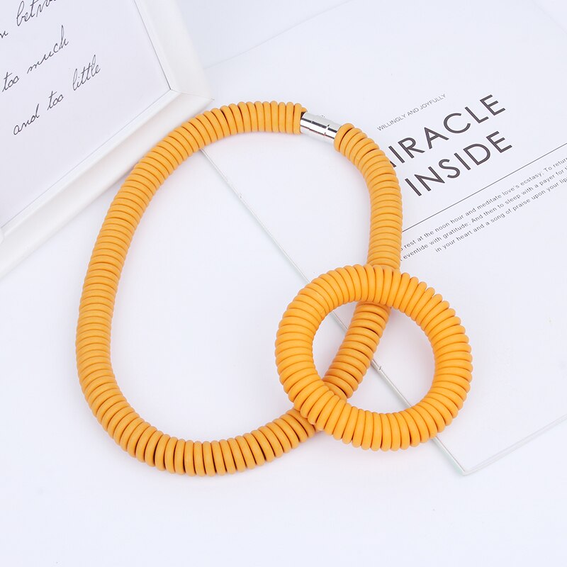 Multicolor Rubber Choker Necklaces For Women Punk Style Short Necklace Handmade Jewelry Punk Accessories Designer Jewellery Gift