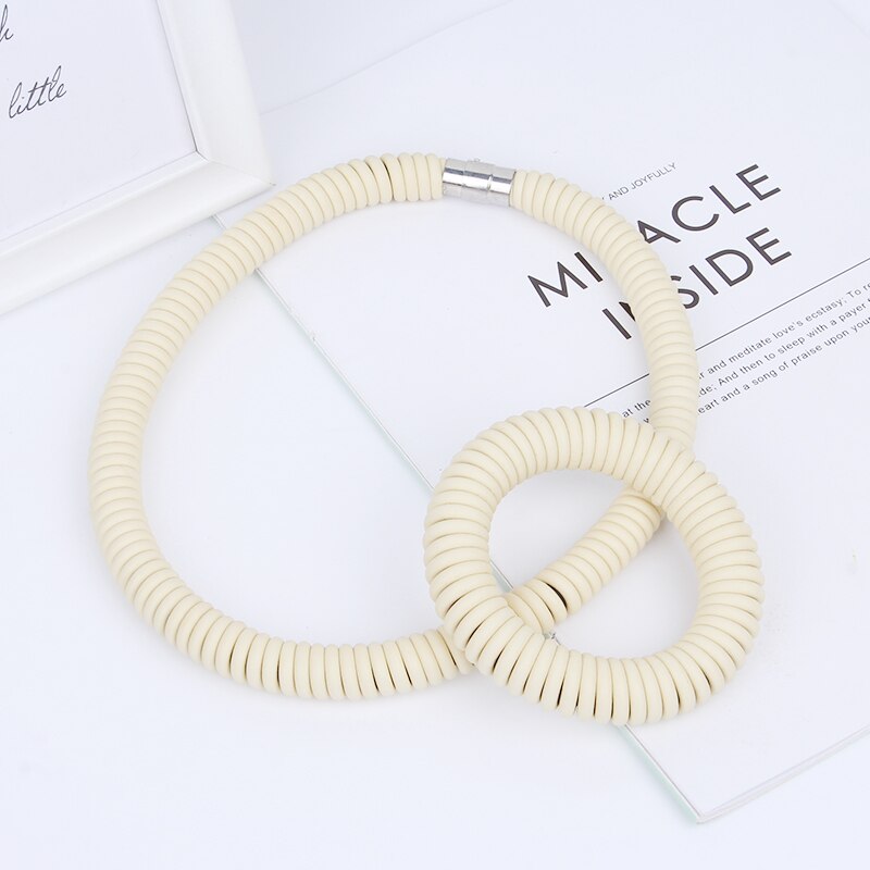 Multicolor Rubber Choker Necklaces For Women Punk Style Short Necklace Handmade Jewelry Punk Accessories Designer Jewellery Gift