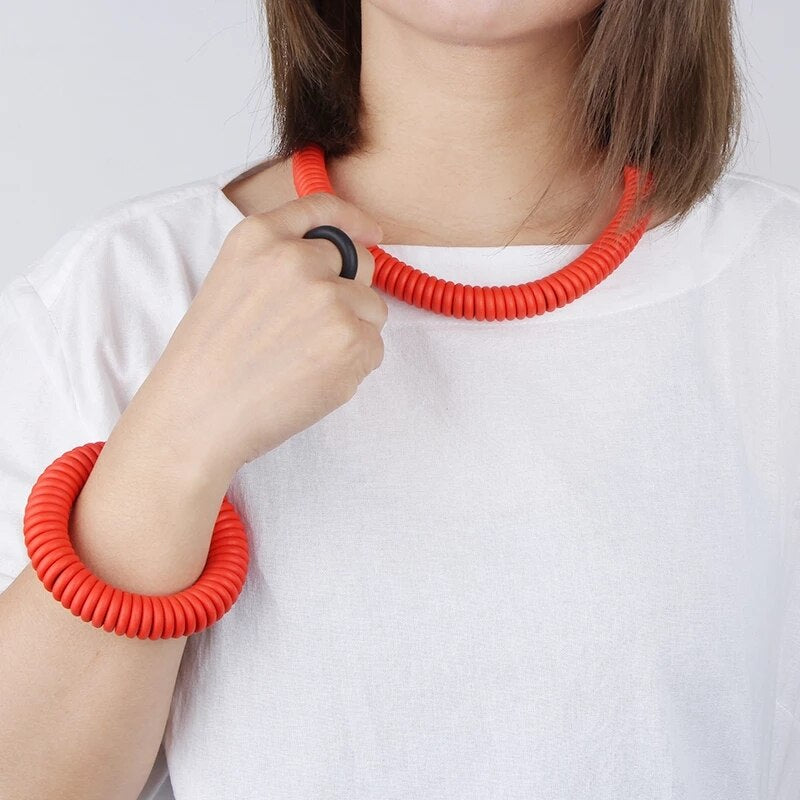 Multicolor Rubber Choker Necklaces For Women Punk Style Short Necklace Handmade Jewelry Punk Accessories Designer Jewellery Gift