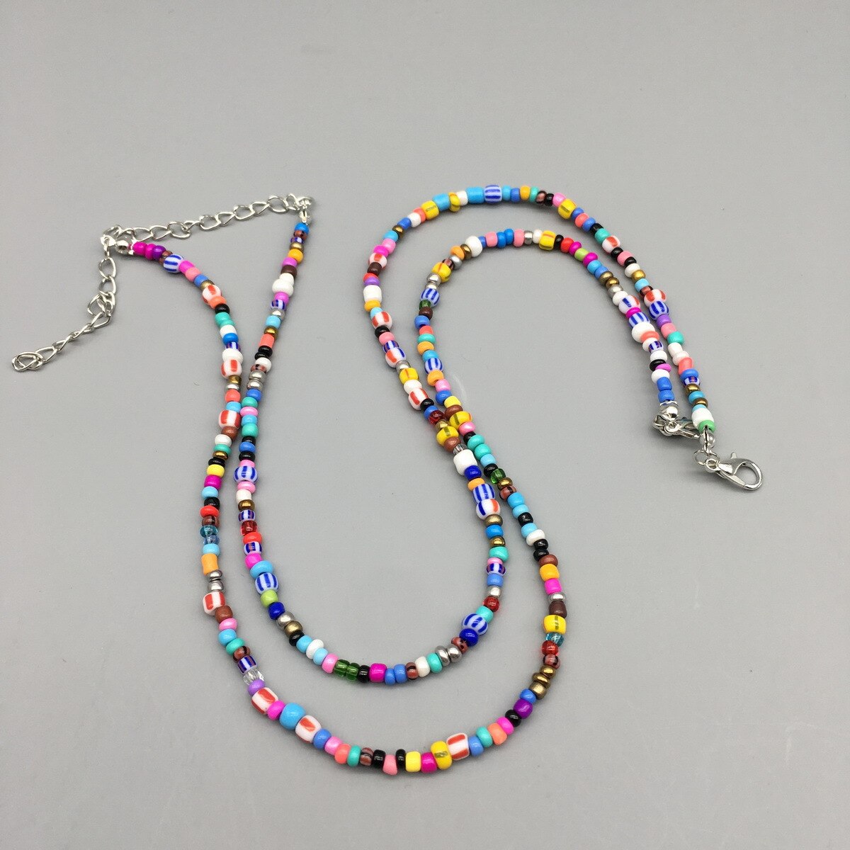 Multicolor Seed beads Choker Necklace For Women Girls Bohemia Trendy Multi Sizes Beads Short Necklace Women Jewelry For Beach