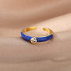 Multicolor Zircon Rings for Women Creative Paint Open Adjustable Ring Geometry Irregular 2023 Trend Couple Jewerly Accessories