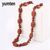 Multicolor necklace unique 8mm natural stone long tassel necklace women meditation necklace knotted pearl yoga necklace jewelry