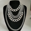 Multilayer Big Thick Gold Color Chain Choker Necklace Goth Hiphop Rock Halloween Grunge Emo Boho Necklaces For Women Men Jewelry