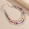 Multilayer Clay Seed Beaded Necklaces For Women Handmade Fruit Heart Star Pearl String Beads Choker Summer Beach Jewelry