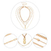Multilayer Gold Color Chain Choker Necklaces For Women Ethnic Jewelry Punk Pineapple Pendant Necklace Femme Bijoux