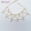 Multilayer Layered White pearl necklace Choker women girl golden short Crude Hyperbole pearl beads chokers necklaces