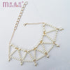 Multilayer Layered White pearl necklace Choker women girl golden short Crude Hyperbole pearl beads chokers necklaces