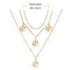 Multilayer Necklace Cute Animal Cat Claw Foot Print Pendant Long Money Three Layer Necklace
