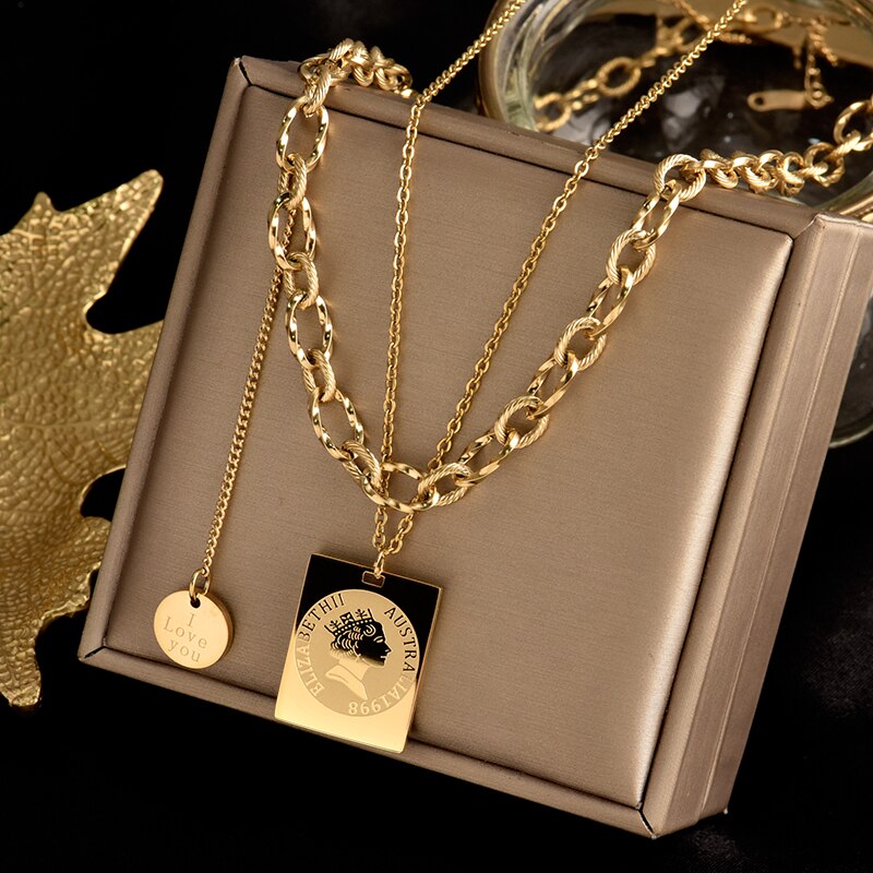 Multilayer Stainless Steel Unisex Sequins Coin Bra Bikini Beach Harness Necklace Waist Belly Body Chain Jewelry