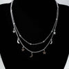 Multilayer Star Moon Necklace Women Charm Choker Short Chain Stainless Steel Double Clavicle Chain Jewelry For Girlfriends Gifts