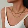 Multilayer Thick Chunky Necklace Ladies Collar Curb Cuban Aluminum Chain Hip Hop Metal Clavicle Necklaces Charm Girl Jewelry