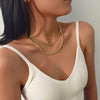 Multilayer Thick Chunky Necklace Ladies Collar Curb Cuban Aluminum Chain Hip Hop Metal Clavicle Necklaces Charm Girl Jewelry