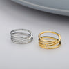 Multilayer Twist Rings For Women Triangular Finger Ring Zircon Crystal Stainless Steel Gothic 2023 Trend Jewelry bague femme