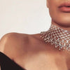 Multilayers Tassel Rhinestone Choker Statement Necklaces For Women Chockers 2021 Collar Jewelry Party Wedding Necklace