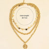 Multilevel Elegant Gold Map Pendant Jewelry For Women Wedding Tassel Star Chain Choker Necklaces N0274