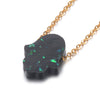 Multiple Colors Hamsa Opal Stone Pendant Necklace Fatima Hand 100% Stainless Steel Golden Chain Choker Gifts Femme