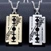 Music Band Judas Priest Necklace razor blade shape Pendant link chain Necklaces Friendship Gift Jewelry Accessories