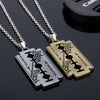 Music Band Judas Priest Necklace razor blade shape Pendant link chain Necklaces Friendship Gift Jewelry Accessories