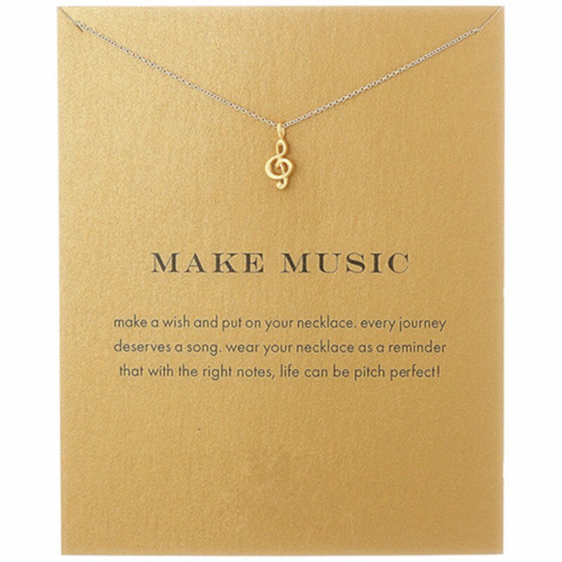 Music Note Treble Musical Symbol G Clef Gift Statement Necklace Chain Pendant for Woman Vintage Art Necklace Collar Femme 2021