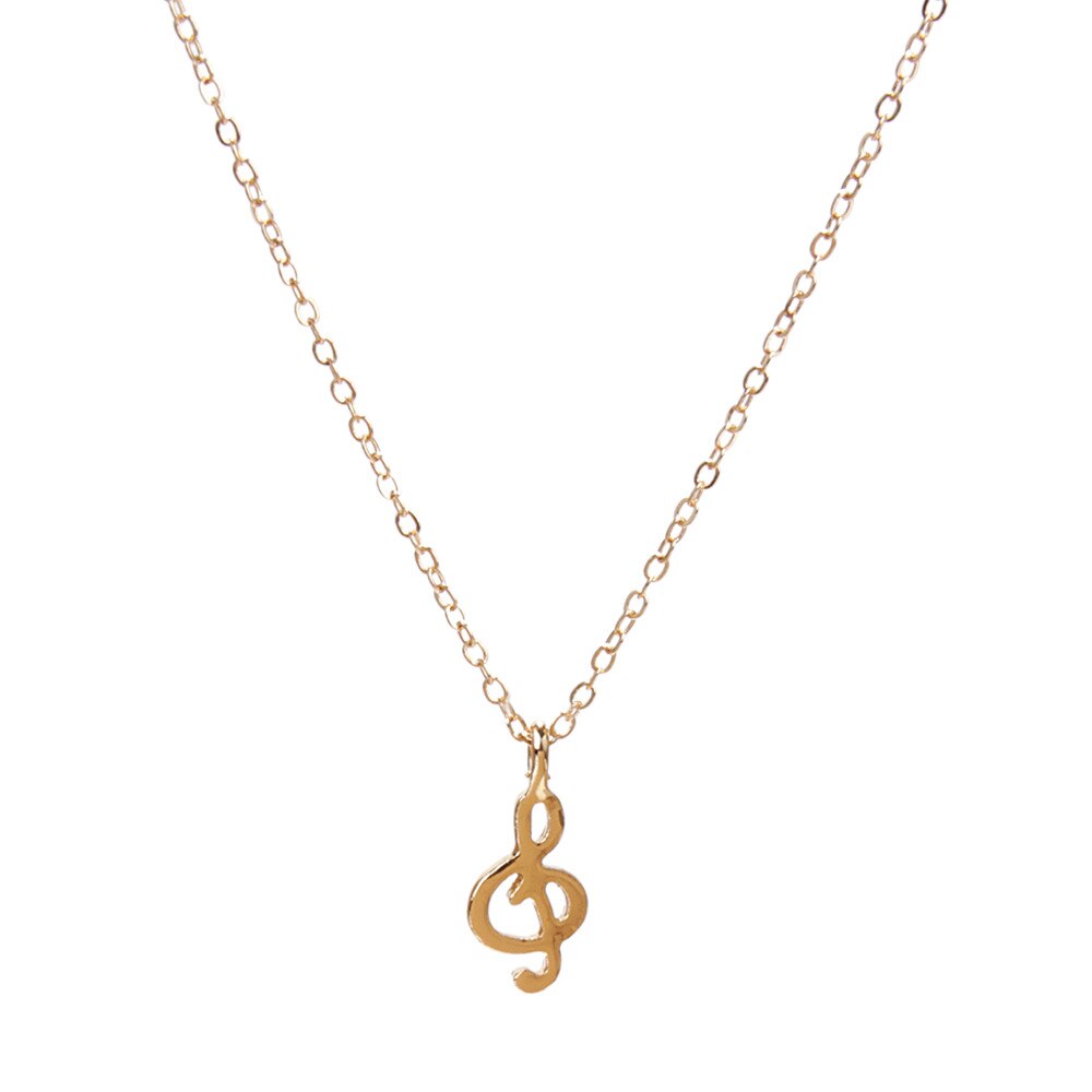 Music Note Treble Musical Symbol G Clef Gift Statement Necklace Chain Pendant for Woman Vintage Art Necklace Collar Femme 2021