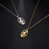 Music Note Treble Musical Symbol G Clef Necklace Melody Gold Color Stainless Steel Chain Pendant Gift For Woman Girl Man Jewelry