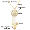 Muslim Austrian Crystal Dream Catcher Lady Glamour Tassel Pendant Allah Necklace  Jewelry Oman Coin Wedding Gift