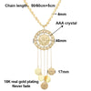 Muslim Austrian Crystal Dream Catcher Lady Glamour Tassel Pendant Allah Necklace  Jewelry Oman Coin Wedding Gift