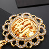 Muslim Islamic Allah Pendant Middle East Necklaces for Women Religious Totem Full Rhinestone Necklace Arabia Crystal Jewelry