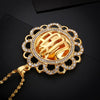 Muslim Islamic Allah Pendant Middle East Necklaces for Women Religious Totem Full Rhinestone Necklace Arabia Crystal Jewelry