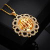 Muslim Islamic Allah Pendant Necklaces For Men And Women Religious Totem Full Rhinestone Necklace Arabia Crystal Jewelry