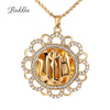 Muslim Islamic Allah Pendant Necklaces For Men And Women Religious Totem Full Rhinestone Necklace Arabia Crystal Jewelry