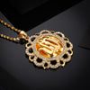Muslim Islamic Allah Pendant Necklaces For Men And Women Religious Totem Full Rhinestone Necklace Arabia Crystal Jewelry