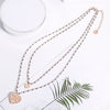 Mutiple Heart Stainless Steel Necklace Rose Gold Silvery Double Layer Black Beads Chain Love Pendant Necklaces for Women Jewelry