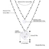 Mutiple Heart Stainless Steel Necklace Rose Gold Silvery Double Layer Black Beads Chain Love Pendant Necklaces for Women Jewelry
