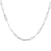 Mveifol Stainless Steel Paperclip Necklace Dainty Square Link Paper Clip Chain Choker Necklace for Women Collar Collier Jewelry