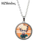 My Academia Hero Anime Antique Round Necklace Glass Cabochon Pendants Jewelry