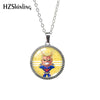 My Academia Hero Anime Antique Round Necklace Glass Cabochon Pendants Jewelry