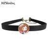 My Hero Academia Cartoon Anime Leather Choker Necklace Glass Cabochon Jewelry