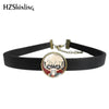 My Hero Academia Cartoon Anime Leather Choker Necklace Glass Cabochon Jewelry