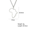 My Shape African Map Pendant Choker Necklaces For Women South Africa Stainless Steel Chain Necklace Jewelry gargantilla mujer