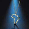My Shape African Map Pendant Choker Necklaces For Women South Africa Stainless Steel Chain Necklace Jewelry gargantilla mujer