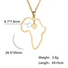 My Shape African Map Pendant Choker Necklaces For Women South Africa Stainless Steel Chain Necklace Jewelry gargantilla mujer