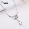 My Shape Triqueta Crystal Tear Drop Necklace Crystal Stone Charms Irish knot Wicca Chain Choker for Women Jewelry