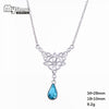My Shape Triqueta Crystal Tear Drop Necklace Crystal Stone Charms Irish knot Wicca Chain Choker for Women Jewelry